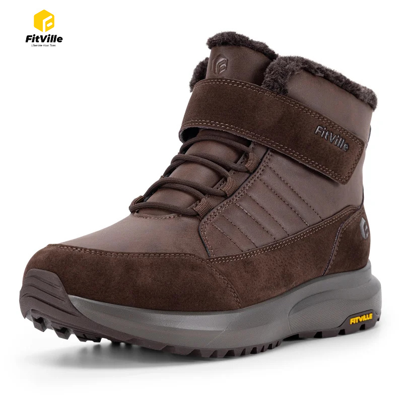 Men'S Shoes Water Resistant - Bottes d'hiver pour hommes FitVille, coupe