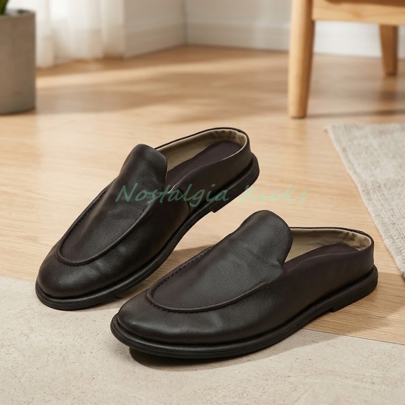 Men'S Shoes Smart - Mules en cuir pour hommes, mocassins
