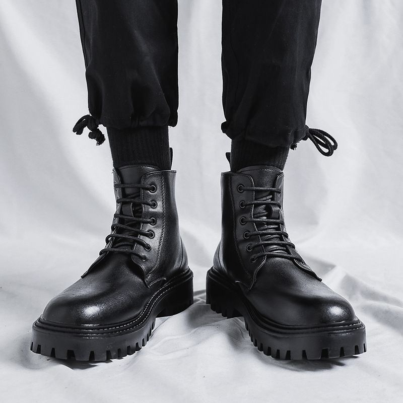 Bottes en cuir pour hommes, st - Men'S Shoes With Height Increase avis et prix