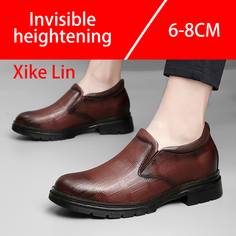 Chaussures en cuir décontracté - Men'S Shoes With Height Increase avis et prix